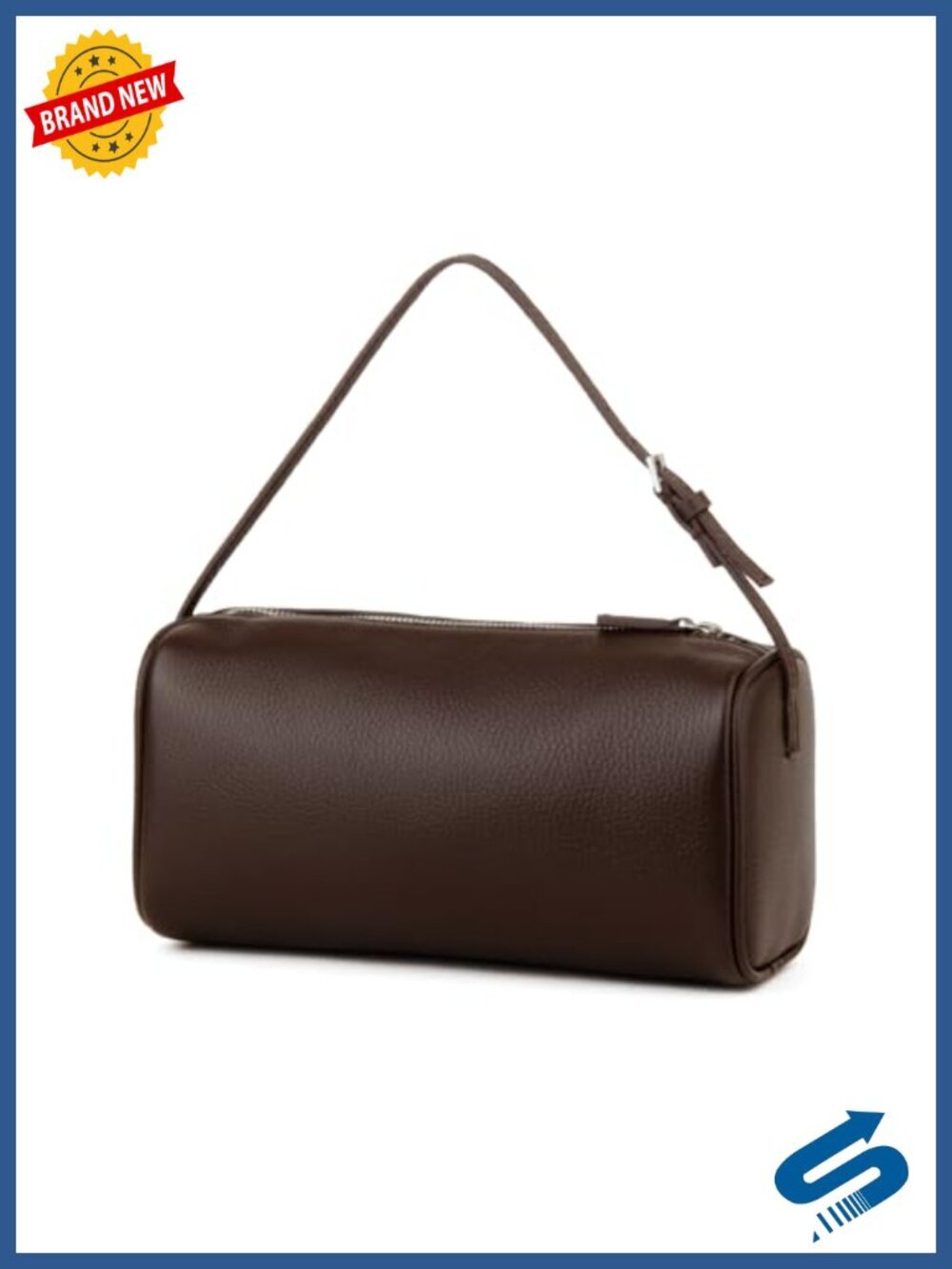 Premium Full-Grained Leather Crossbody Hobo Bag with Adjustable Strap